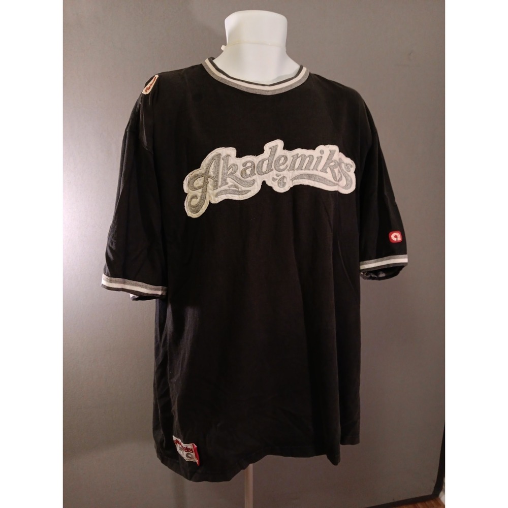 2000's Akademiks 2XL Men's Graphic Black T-shirt 100% Cotton